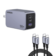 (Bundle) UGREEN Nexode Pro 100W 3-Port GaN Fast Charger