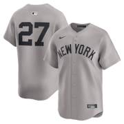 Men's New York Yankees Giancarlo Stanton Nike Gray Road Limited Player Jersey