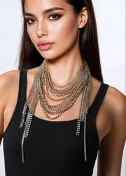 Multi Chain Buckle Choker