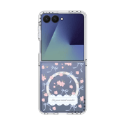 Clear Magnetic Galaxy Z Flip7 Case - Let Your Mind Wander