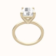 Classic Solitaire With High Set Four Prong Head / 4.05 CTW Radiant Lab Grown Diamonds