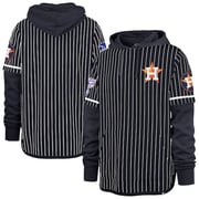Men's Houston Astros  '47 Navy Pinstripe Double Header Pullover Hoodie