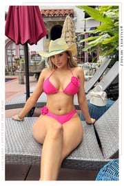 Nayelly Rosette Bikini Set - Pink