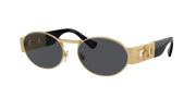 VERSACE VE2264 Matte Gold - Unisex Luxury Sunglasses, Dark Grey Lens