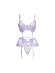 Milana Ruffle 3 Piece Bra Set