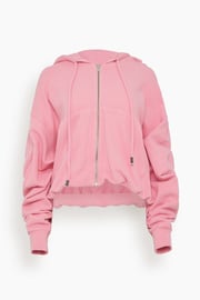 Balloon Zip-Up Hoodie in Pink