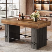 63" Bar Table, Industrial Counter Height Pub Dining Table