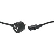 IEC C13 Power Cable w/ Piggyback Plug (0.75m)