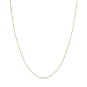 14k Itty Bitty Off-Center Initial Letter Necklace