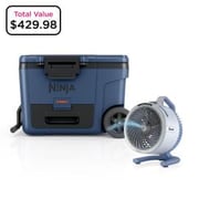 Ninja FrostVault™ 45qt Wheeled Cooler & Shark™ FlexBreeze™ Portable Fan Bundle (Blue)