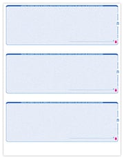3 Per Page Blank Check Stock