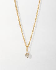 Diamond 14ct Gold Birthstone Necklace