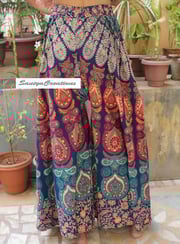 New Indian Women Palazzo Pant Floral Mandala Cotton Pant / Beautiful Women Fashionable Maxi Loose Pant's Yoga Skirt Trousers Night Pajama