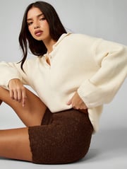 MISSGUIDED Boucle Mini Shorts With Textured Knit