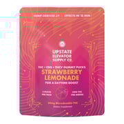 50mg THC+CBG+THCV Strawberry Lemonade Gummies | Upstate Elevator