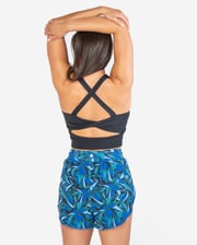 Skin Twist Back Crop - Black