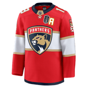 Matthew Tkachuk Florida Panthers Fanatics Red Home Premium Jersey With 2025 Stanley Cup Final Patch