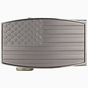 USA Flag Embossed Pewter Aston Dress Buckle, Fits 1.38" [35mm] Straps