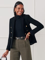 Black Solid Genevieve Blazer | Women's Jackets \u0026 Outerwear | J.McLaughlin
