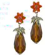 HEIDI DAUS®"Tale Of Two Tigers" Crystal Floral Drop Earrings