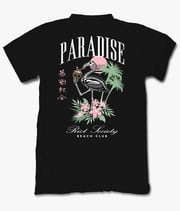Skeleton Flamingo Paradise Beach Club Mens T-Shirt