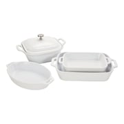 Staub Ceramic - Mixed Baking Dish Sets 5-pc, Mixed Baking Dish Set, white