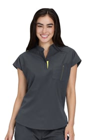 Solis x koi Catrin Women's 2-Pocket Zipper-Neck Scrub Top