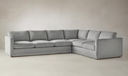 The Warren Sectional - Performance Linen Weave Cloud