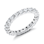 2.4ct Brilliant Cut Eternity Band Finished in Platinum