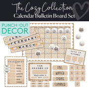 Neutral Calendar Bulletin Board Set | Cozy Collection