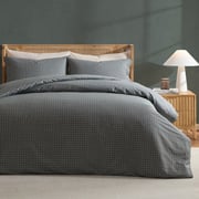Thea Duvet Cover & Pillowcase Set - Pewter Green