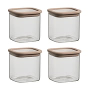 Store Square Glass Canisters (Set of 4)