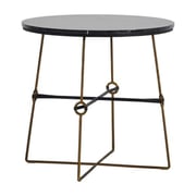 Stefan Iron & Black Marble Side Table