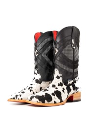 Cattleman Cowhide Red Bottom Square Toe Cowboy Boot Size 13 Box MM43