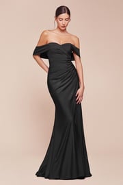 LaDivine CD790 Long Formal Prom Pleated Dress