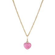 Carved Tourmaline Sweetheart Charm