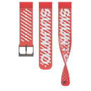 SUUNTO 22MM ATHLETIC 5 SILICONE STRAP LAVA RED S+M