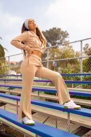 Flared Classic Sweatpant - Tan