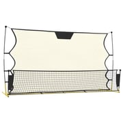 vidaXL Football Rebounder Net Black and Yellow 72"x33.5"x47.2" Polyester