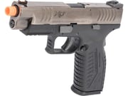 Evike Exclusive Springfield Armory Licensed XDM Gas Blowback Airsoft Training Pistol (Model: 4.5 Duty / Black w/ Antique Stainless Slide)