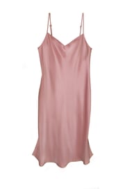 Vintage Disco Bias Slip Dress in Blush