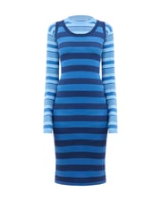 Striped Overlap Dress