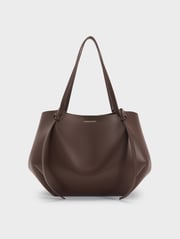 Espresso Brown Large Calla Tote Bag | CHARLES & KEITH