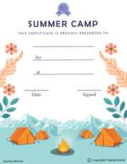 Summer Camp Award