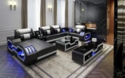 Omont Modern Leather Sectional with Console | Futuristic Furniture