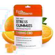 THC Free STRESS Gummies - Vegan - Juicy Orange - 1500mg