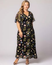 Embroidered Elegance Evening Gown