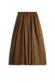 PARACHUTE GATHER SKIRT - COCOA