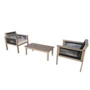 TK Classcis 3-Piece Acacia Conversation Set with 2 Armchairs