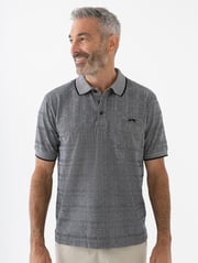 Cougars Jacquard Polo Silver Grid Jacquard